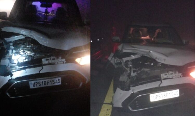 Due to fog and animals, Purvanchal Expressway is becoming the center of accidents, 7 people including 2 innocent people were injured last night.पूर्वांचल एक्सप्रेस