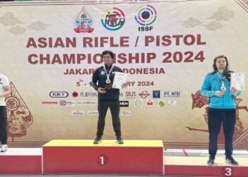Asian Shooting Championships: पुरूषों के 25 मिटर स्‍टैंडर्ड पिस्‍टल स्‍पर्धा में भारत के योगेश सिंह ने स्‍वर्ण पदक जीता