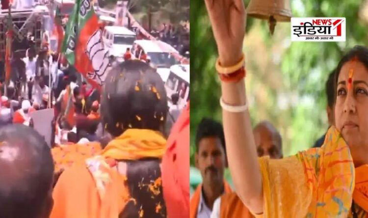 Smriti Irani, BJP, Road Show