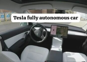 Driverless Tesla Model Y delivery