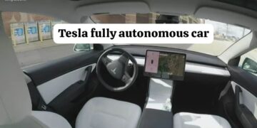Driverless Tesla Model Y delivery