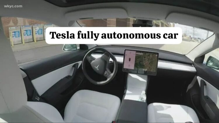 Driverless Tesla Model Y delivery