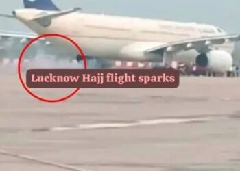Lucknow airport incident : 250, हज यात्री बाल बाल बचे निकली चिंगारी उठा धुआं बड़ा हादसा टला