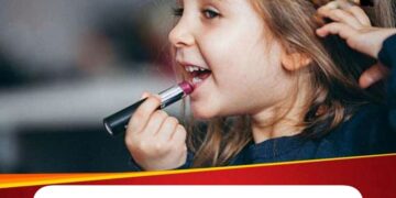 Makeup effects on children's sensitive skin