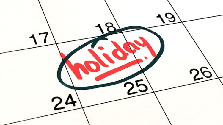 August 2025 school and office holidays