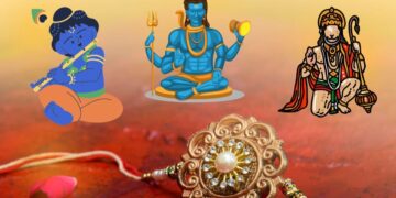 raksha bandhan importance of tying rakhi to gods ganesha shiv krishna hanuman