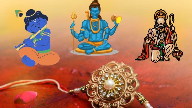 raksha bandhan importance of tying rakhi to gods ganesha shiv krishna hanuman