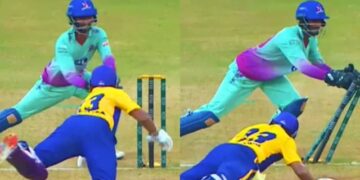 UP T20 League: अक्षय दुबे की बिजली जैसी स्टंपिंग ने सबको किया हैरान,मेरठ मैवरिक्स ने लखनऊ फाल्कन्स को 93 रनों से हराया