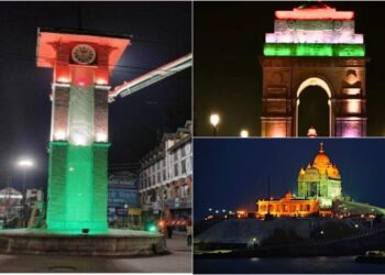 Independence Day Iconic Places Illuminated in the Colours of Patriotism