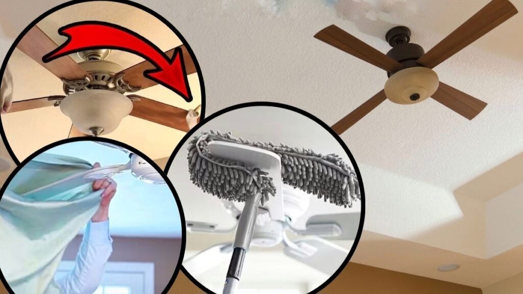 how to clean ceiling fan at home easily