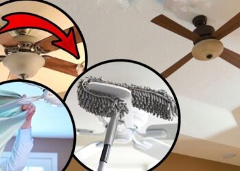 how to clean ceiling fan at home easily