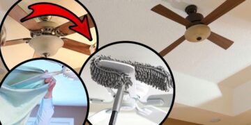 how to clean ceiling fan at home easily