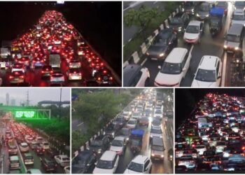 Traffic Jam in Delhi NCR: गुरुग्राम से नोएडा तक सड़कों पर मचा कोहराम जलभराव से लगा भारी जाम, बारिश का टूटा रिकॉर्ड