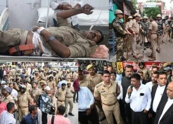 varanasi court violence police attack