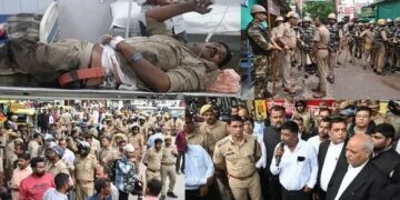 varanasi court violence police attack