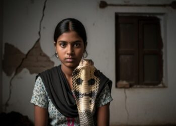 girl bitten by snake again and again
