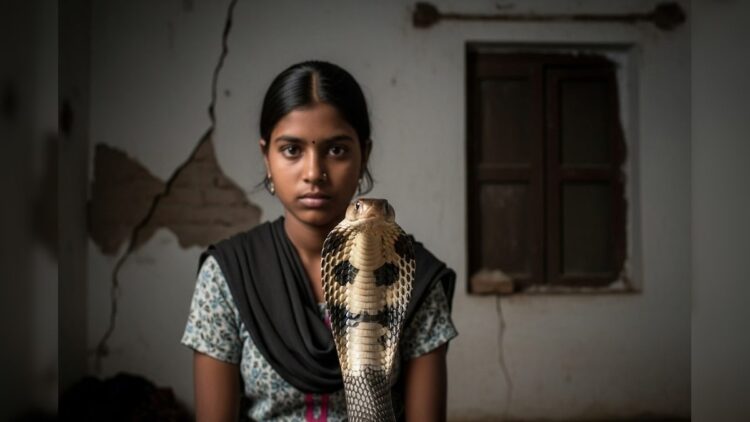 girl bitten by snake again and again