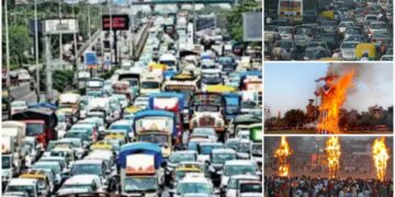 Dussehra traffic jam advisory Delhi NCR routes