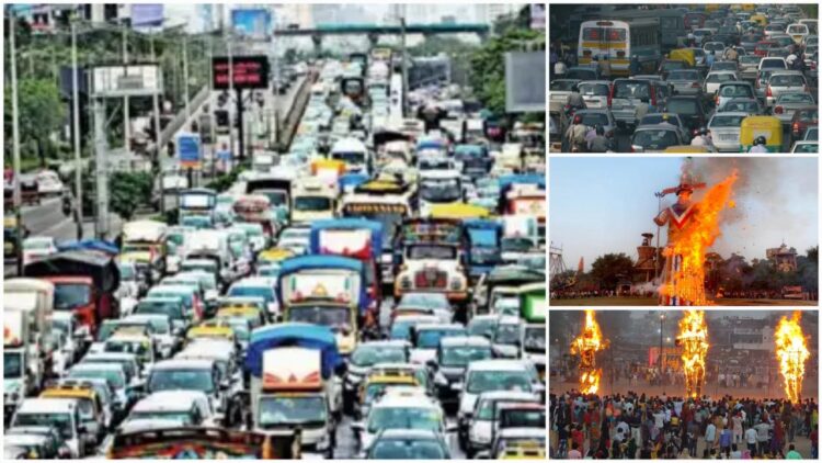 Dussehra traffic jam advisory Delhi NCR routes