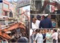 Meerut news:सेंट्रल मार्केट में भारी फोर्स और ड्रोन निगरानी के बीच हुआ ध्वस्तीकरण व्यापारियों में आक्रोश और हड़कंप