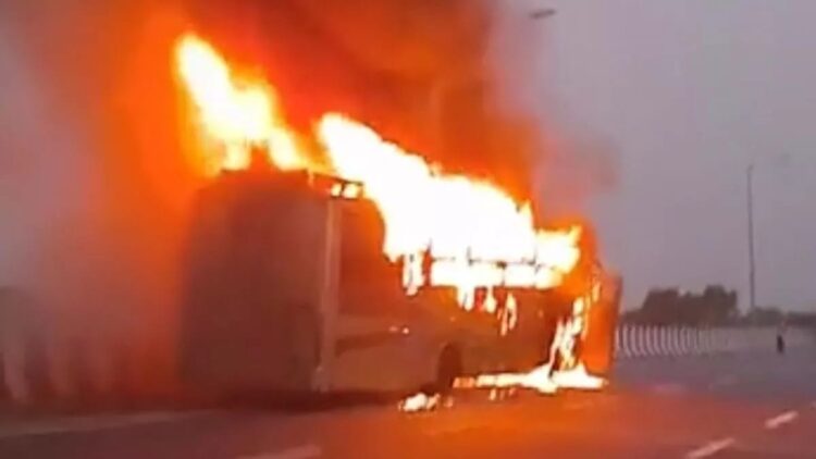 Lakhimpur Kheri bus fire incident