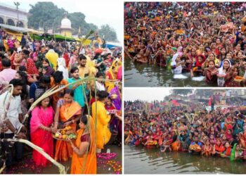 Chhath Puja 2025 Updates: छठ महापर्व में आस्था का सागर उमड़ा गंगा घाटों पर ,गूंजे जय छठी मईया के नारे