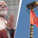 PM Modi flag hoisting
