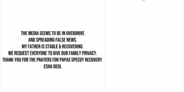 Dharmendra’s Death: ईशा देओल ने किया पिता धर्मेंद्र की मौत की खबर का खंडन