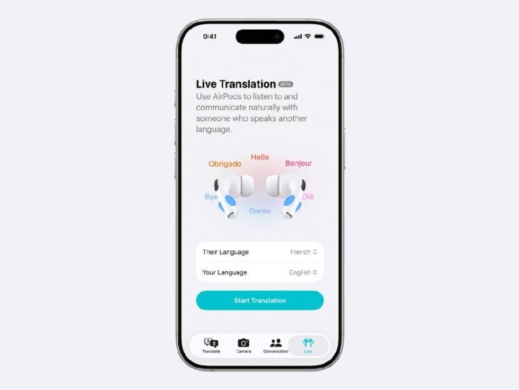 iPhone पर Live Translation