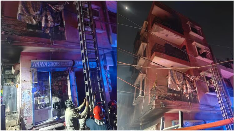 संगम विहार में चार मंजिला मकान में भीषण आग, चार लोगों की दर्दनाक मौत