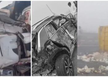 Dense fog accident on Delhi Mumbai