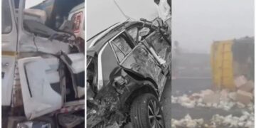 Dense fog accident on Delhi Mumbai