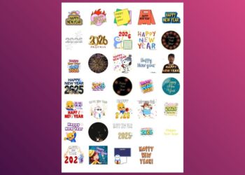WhatsApp Happy New Year 2026 sticker