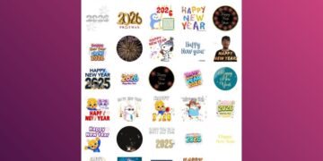 WhatsApp Happy New Year 2026 sticker