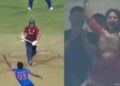 sakshi dhoni reaction on bumrah bump ball