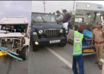 : ghaziabad nh9 accident three dead