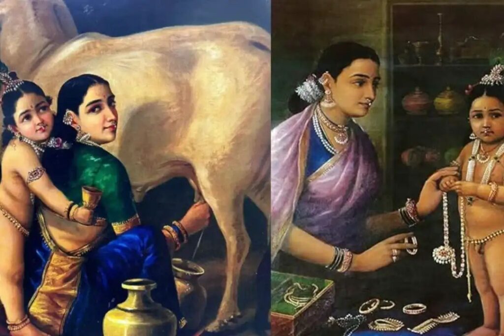 : Raja Ravi Varma Yashoda Krishna painting record