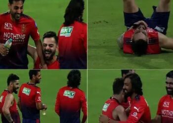 Prince Yadav bowling against RCB
