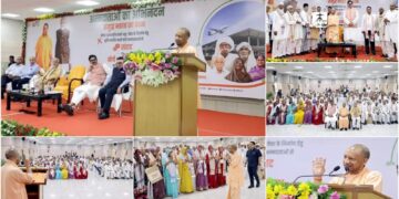 Farmers Honoured: जेवर एयरपोर्ट ने बदली तस्वीर,सपनों को लगे पंख , पहली उड़ान से लखनऊ पहुंचे किसानों का CM ने किया सम्मान,
