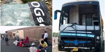 Bus Accident: बदायूं के पास डबल डेकर बस गंगा एक्सप्रेसवे पर पलटी, 20 से अधिक यात्री घायल, एक युवक का पैर कटा