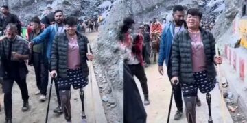 Amarnath Yatra: कठिन पहाड़ी रास्तों पर कृत्रिम पैरों के सहारे पूरी की यात्रा, आस्था और हौसले ने जीता लोगों का दिल