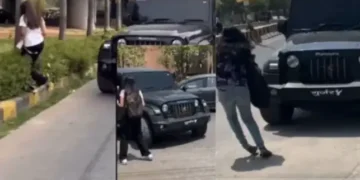 Noida Viral Thar Video: लड़कियों और युवकों के सामने अचानक ब्रेक लगाती दिखी Thar, सोशल मीडिया पर मचा हंगामा
