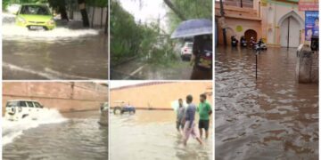Weather Alert: लखनऊ में मूसलाधार बारिश से हाहाकार, सड़कें तालाब बनीं, घरों में घुसा पानी, कई इलाकों में बिजली गुल