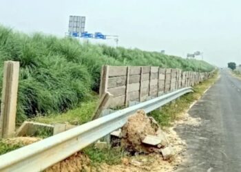 Animal Danger गंगा एक्सप्रेसवे पर अचानक सामने आ रहे अवारा जानवर, टूटी रिटेनिंग वाल से बढ़ा हादसों का खतरा